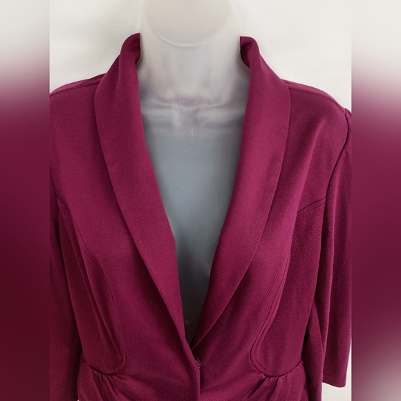 2/$30 ELLE Elegant Purple Maroon Merlo Blazer Preppy Clueless Dopamine(#1,255) - Picture 4 of 9